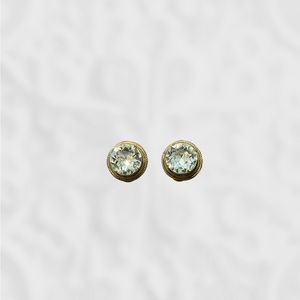 Vintage Freirich Gold Tone Crystal Earrings